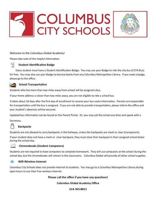 School Information in English